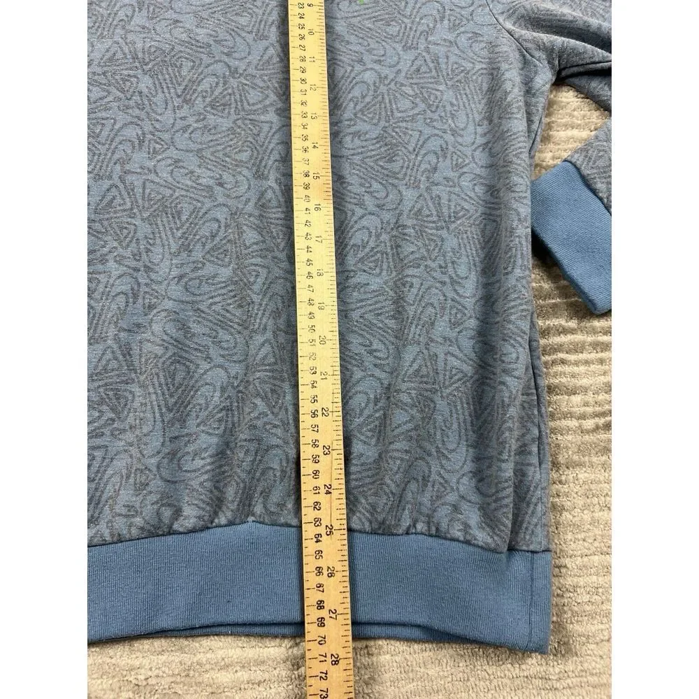 Reel Life‎ Sweater Mens Medium Blue Geometric Longsleeve Outdoors Casual